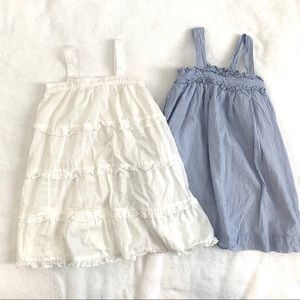 Gap dresses in blue and white. 4T